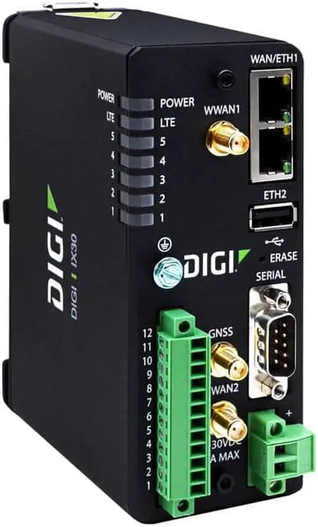 Main image of Digi IX30  LTE-A Cat 7 North America, FirstNet Capable, dual Ethernet, RS-232/422/485, GNSS