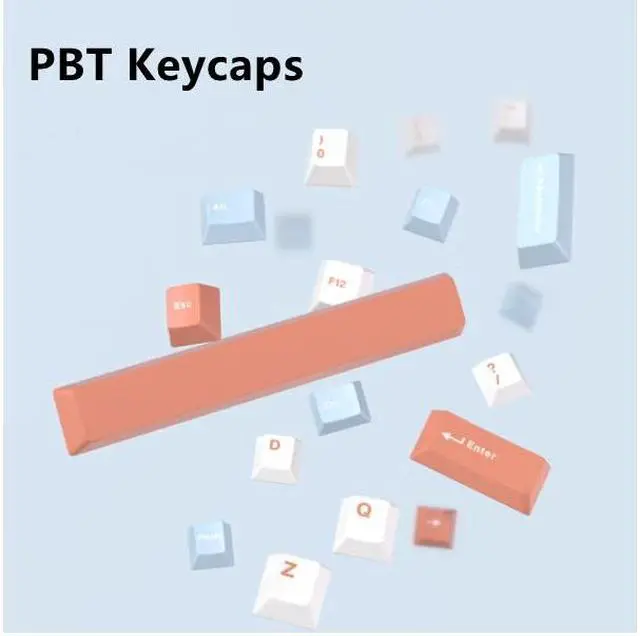 Alt view image 2 of 4 - iKBC C200 USB Wired Mechanical Gaming Keyboard Cherry MX Red Switch 87 keys PBT keycaps, Ergonomic Design-WHITE&Blue&Pink