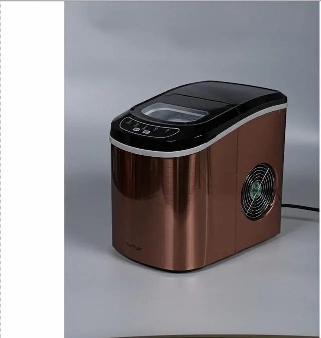 Alt view image 4 of 4 - Contertop ice maker Portable and compact ice maker Stainless Steel  Recycling and Waste-free 9.5 x 14.1 x 12.9 inches