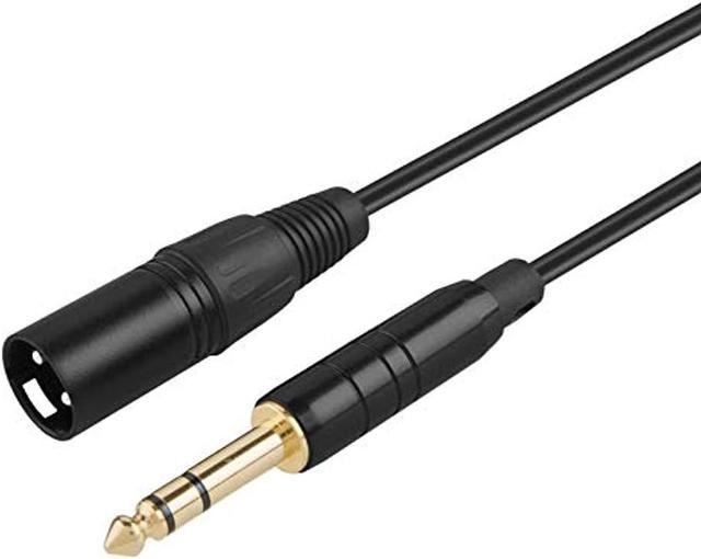 1/4 Inch CableCreation 15 Feet TRS 6.35mm Black Male to XLR Male Cable 