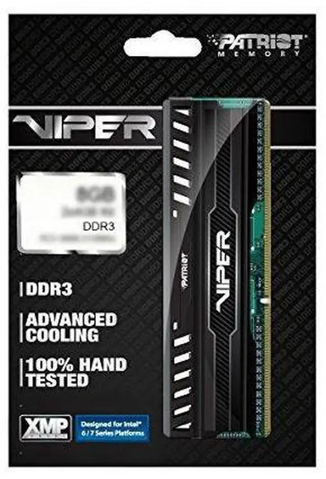Alt view image 5 of 8 - Patriot Memory Performance Viper 3 DDR3 8GB Memory Kit PC3-15000 (1866MHZ) PV38G186C0K Black Mamba