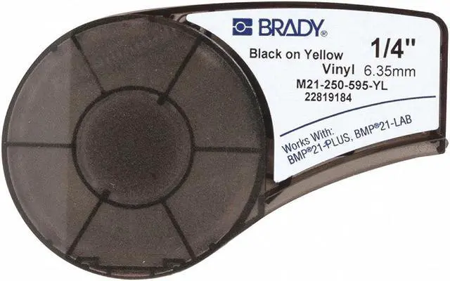 Main image of Brady Label Tape Cartridge,Permanent Printer  M21-250-595-YL