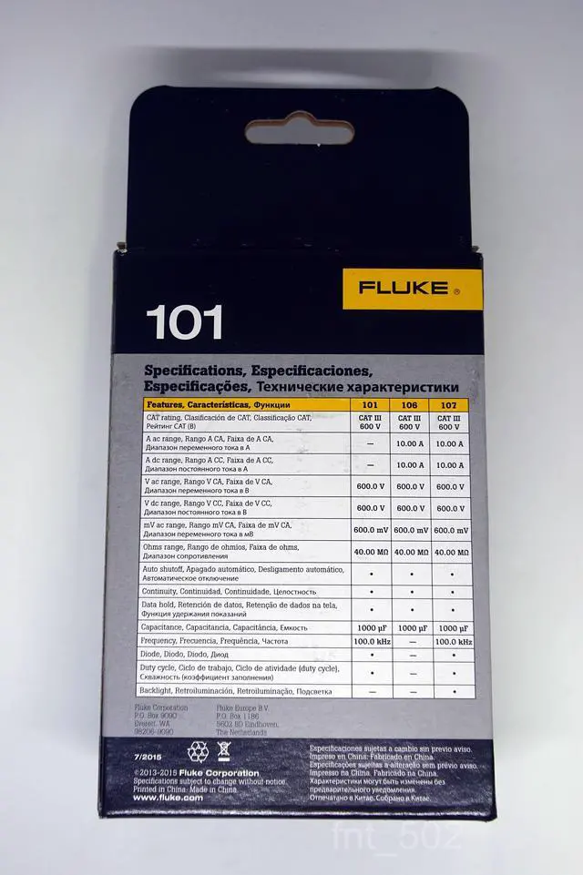 Alt view image 5 of 6 - FLUKE 101/FLUKE101/F101 0.1 MV Miniature Digital Multimeter Table than F15B more Portable F-101.
