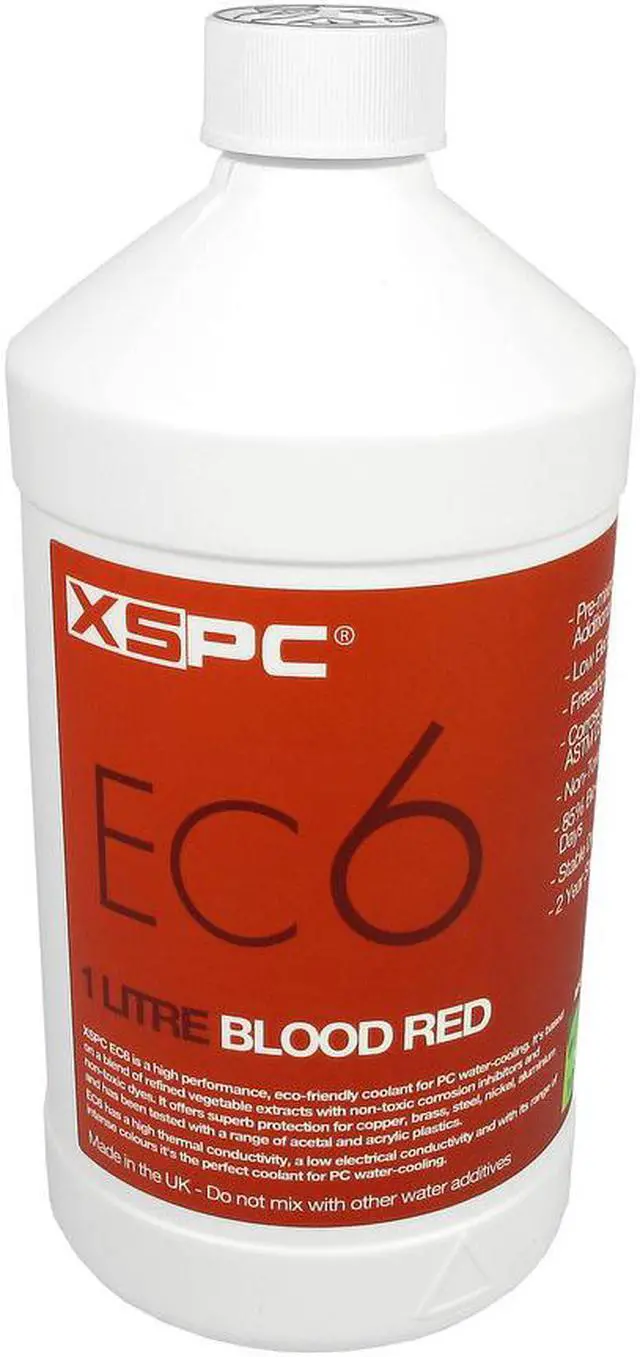 Alt view image 5 of 5 - XSPC EC6 High Performance Premix PC Coolant, Translucent, 1000 mL, Blood Red