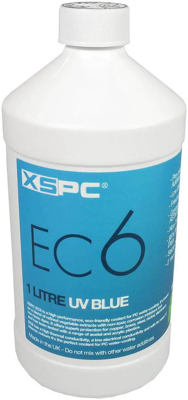 Alt view image 16 of 16 - XSPC EC6 High Performance Premix PC Coolant, Translucent, 1000 mL, Blue UV