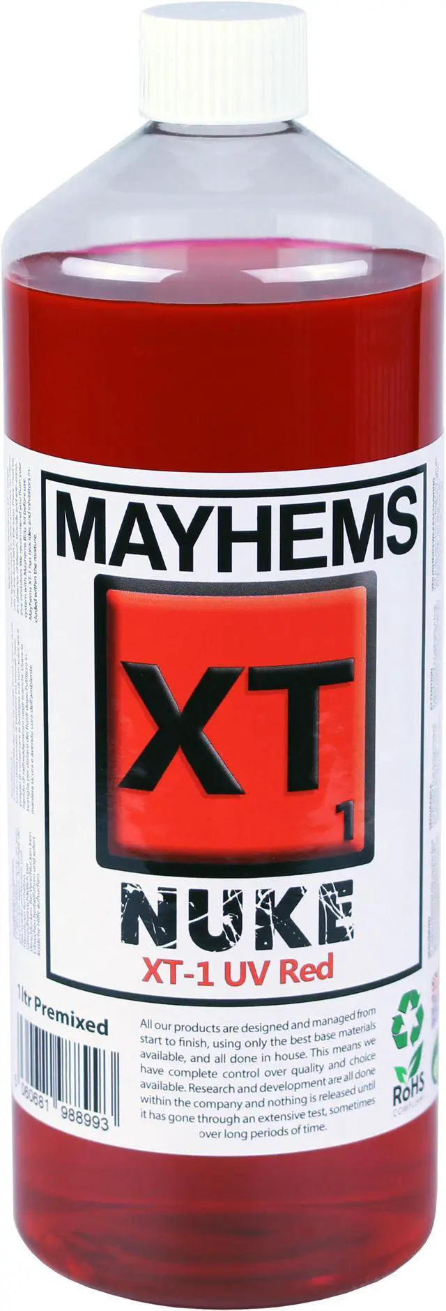 Alt view image 2 of 3 - Mayhems XT-1 Nuke V2 UV Red Premixed Coolant 1 Litre