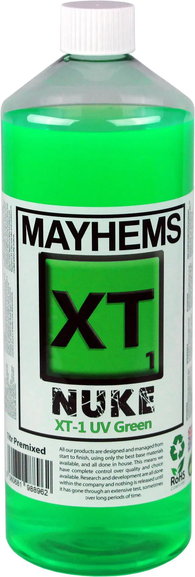 Alt view image 2 of 3 - Mayhems XT-1 Nuke V2 UV Green Premixed Coolant 1 Litre
