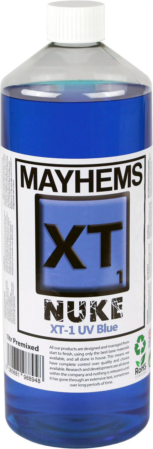 Alt view image 2 of 3 - Mayhems XT-1 Nuke V2 UV Blue Premixed Coolant 1 Litre