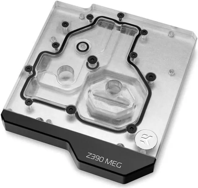 Alt view image 8 of 9 - EKWB EK-Momentum MSI Z390 MEG Ace Monoblock, Digital RGB, Nickel/Plexi