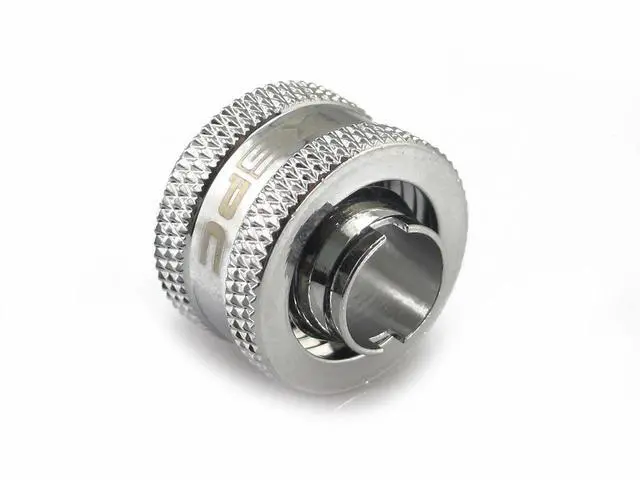 Alt view image 6 of 11 - XSPC G1/4" to 3/8" ID, 1/2" OD Compression Fitting V2 for Soft Tubing, Chrome