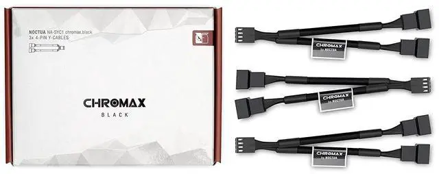 Main image of Noctua NA-SYC1 chromax.black, 4 Pin Y-Cables for PC Fans (Black)