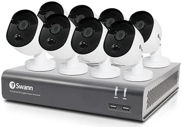 Alt view image 3 of 7 - Swann - SWDVK-845808V-US - Swann SWDVK-845808V-US 8-Channel 1080p 1TB DVR with 8 Cameras & Google Assistant
