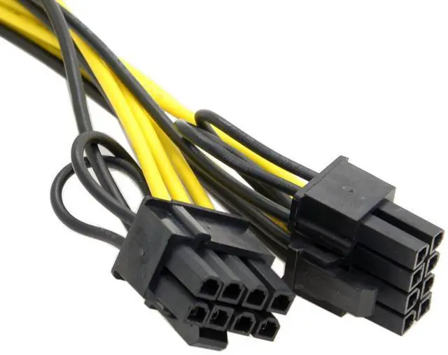 Alt view image 3 of 5 - CY PW-185 PCI Express 6Pin to Dual 8Pin Power Adapter Cable/PCI-E PCI Express ATX 6Pin Male to Dual 8Pin 6Pin Female Video Card Extension Splitter Power Cable