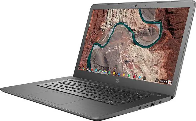 Alt view image 2 of 5 - HP 14" Chromebook - Intel Celeron Processor - 4GB RAM Memory - 32GB Flash Storage - Gray - Chrome OS