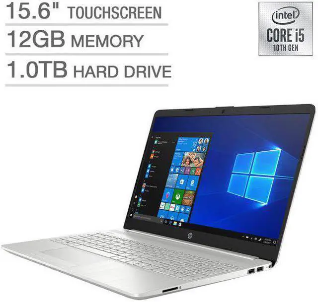 Alt view image 10 of 12 - HP 15.6" Touchscreen Laptop  Intel i5-1035G1, 12 GB DDR4, 1TB Hard drive, Backlit Keyboard, Windows 10 - 15-dw2025cl