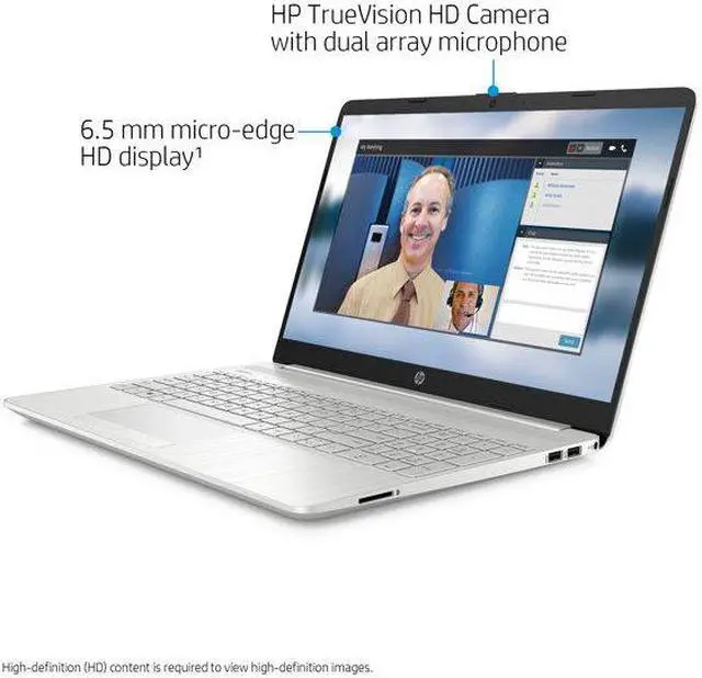 Alt view image 3 of 6 - HP 15.6" HD Laptop - AMD Ryzen 3 3250U - 4GB Memory - 128GB SSD + 1TB HDD - Windows 10, Natural Silver