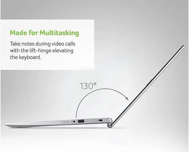 Alt view image 5 of 6 - Acer Aspire 5 15.6" Full HD Slim Laptop | 11th Gen Intel Core i3-1115G4 Processor | 8GB DDR4 | 256GB SSD | Windows 11 Home (S mode) | WiFi 6 | Amazon Alexa