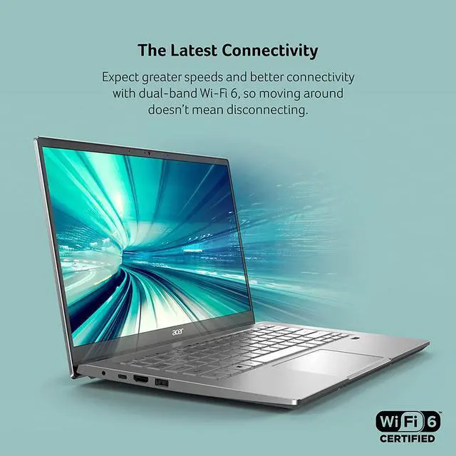 Alt view image 3 of 7 - Acer Swift 3 Thin & Light Laptop, 14" Full HD IPS Display, AMD Ryzen 7 5700U Octa-Core Processor with Radeon Graphics, 8GB Memory, 512GB SSD, Wifi 6, Backlit Keyboard, Fingerprint Reader