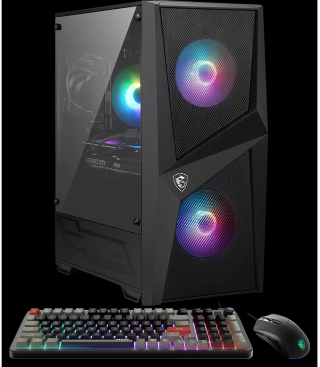 Main image of MSI Codex Z2 Gaming Desktop PC, AMD Ryzen 5 8400F, NVIDIA GeForce RTX 5060 8GB, 16GB DDR5, 512GB NVMe SSD, Wi-Fi 6E, Windows 11, Black