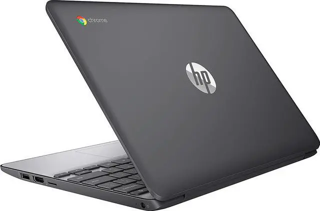 Alt view image 3 of 8 - HP 11.6-Inch Chromebook (Intel Dual-Core Celeron N3060, 1.6GHz, 2GB RAM, 16GB eMMC, HD Display (1366 x 768), HD Webcam, Bluetooth, HDMI, Chrome OS)