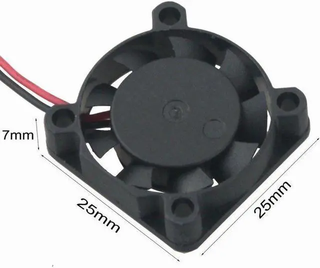 Alt view image 5 of 5 - mini DC 5V 25mm 25x25x7mm 2pin Brushless PC CPU Cooling Fan Popular new