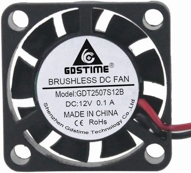 Alt view image 2 of 5 - mini DC 5V 25mm 25x25x7mm 2pin Brushless PC CPU Cooling Fan Popular new