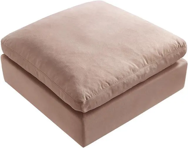 Alt view image 3 of 6 - Rustic Manor Aliya Ottoman - Upholstered, Pink Linen