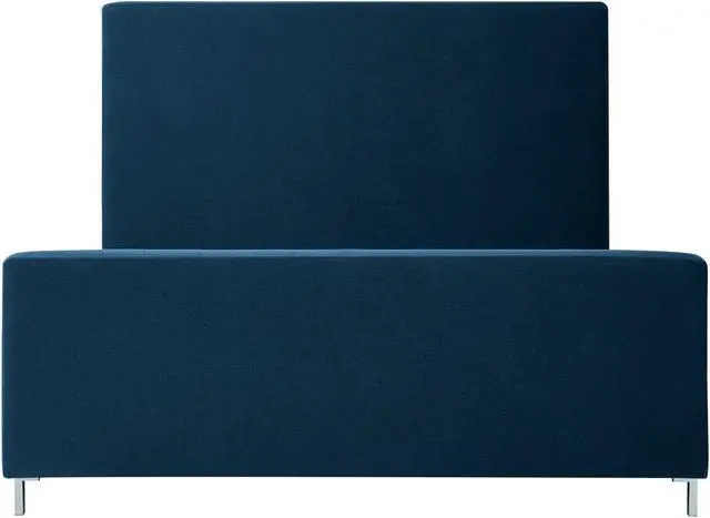 Alt view image 5 of 7 - Inspired Home Montgomery Platform Bed - Upholstered | Denim Linen
