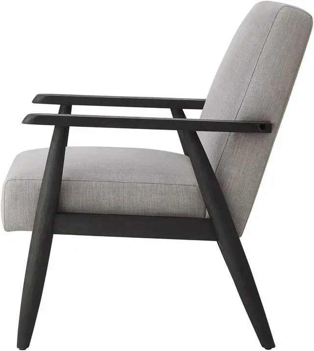 Alt view image 3 of 7 - Rustic Manor Kalea Armchair - Upholstered | Square Arms, Grey/Black Linen
