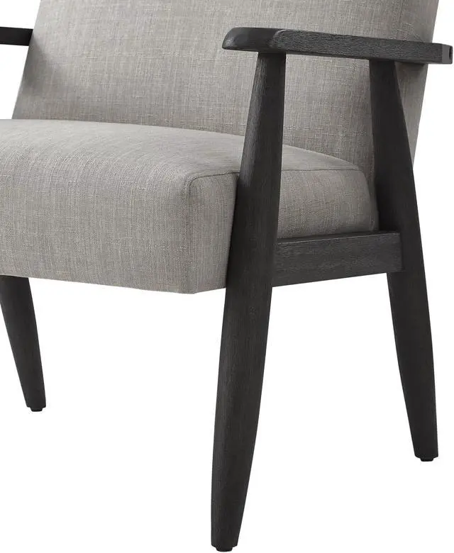 Alt view image 6 of 7 - Rustic Manor Kalea Armchair - Upholstered | Square Arms, Grey/Black Linen