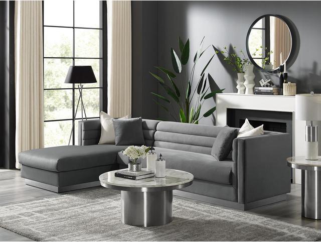 Silver deals sectional sofa