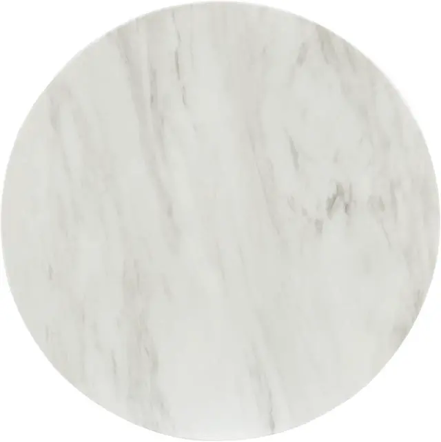 Alt view image 5 of 6 - Inspired Home Mckinlee End Table - Stainless Steel Pedestal | Natural Marble Stone, White/Gold