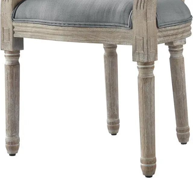 Alt view image 5 of 7 - Rustic Manor Avaleigh Dining Chair - Upholstered | Button Tufted, Oval Back, Grey Linen