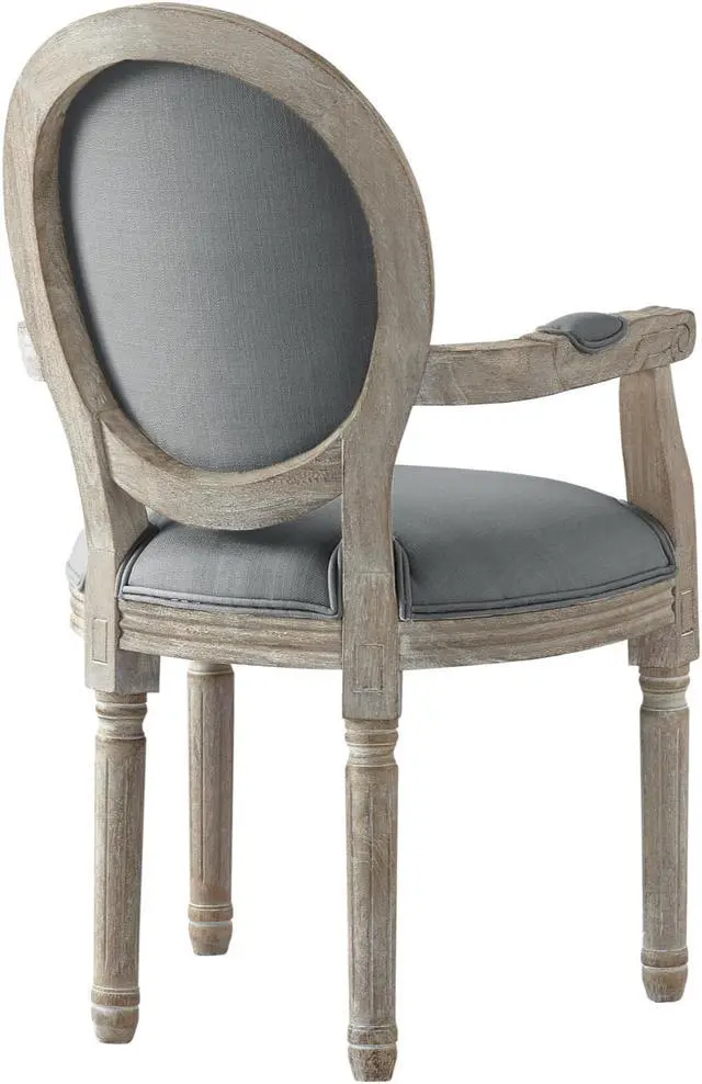 Alt view image 4 of 7 - Rustic Manor Avaleigh Dining Chair - Upholstered | Button Tufted, Oval Back, Grey Linen