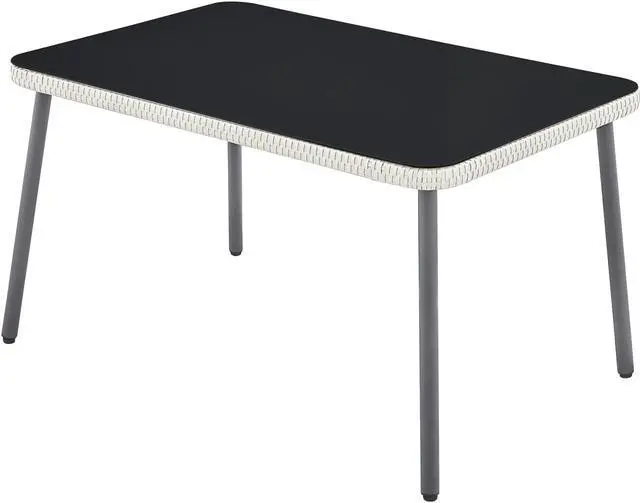 Alt view image 5 of 7 - Inspired Home Zofia Patio Conversation Set - Set Includes: 2 Sofas, 1 Bench, 1 Stool/Ottoman, 1 Table | Indoor, Outdoor, All-Weather Faux Rattan Wicker Design, Removable and Washable Cushions, Sand