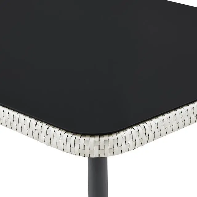 Alt view image 6 of 7 - Inspired Home Zofia Patio Conversation Set - Set Includes: 2 Sofas, 1 Bench, 1 Stool/Ottoman, 1 Table | Indoor, Outdoor, All-Weather Faux Rattan Wicker Design, Removable and Washable Cushions, Sand