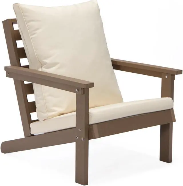 Alt view image 3 of 7 - Inspired Home Kambrie Outdoor 3pc Seating Group - Set Includes: 2 Armchairs, 1 Side Table | Indoor, Outdoor, All-Weather, Removable and Washable Cushions, Teak