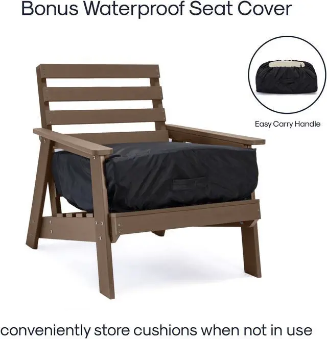 Alt view image 6 of 7 - Inspired Home Kambrie Outdoor 3pc Seating Group - Set Includes: 2 Armchairs, 1 Side Table | Indoor, Outdoor, All-Weather, Removable and Washable Cushions, Teak