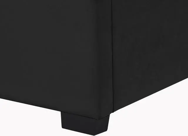 Alt view image 6 of 7 - Inspired Home Macario Platform Bed - storage compartment,upholstered | space-saving lift-up design, Black Velvet