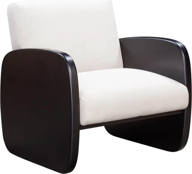 Alt view image 2 of 7 - Inspired home Haneen  - Wooden Arm | Upholstered, Black Wood Linen