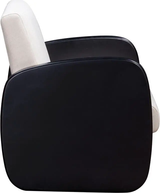 Alt view image 4 of 7 - Inspired home Haneen  - Wooden Arm | Upholstered, Black Wood Linen