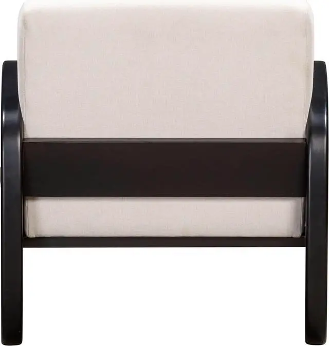 Alt view image 5 of 7 - Inspired home Haneen  - Wooden Arm | Upholstered, Black Wood Linen