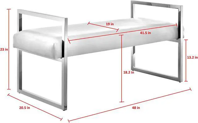 Alt view image 7 of 7 - Inspired Home Lora Bench - Upholstered | Open Frame Design, Navy/Gold Velvet