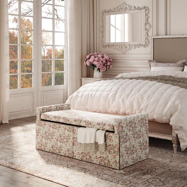 Red bedroom bench hotsell