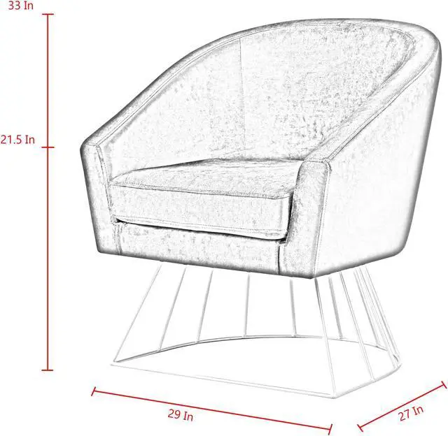 Alt view image 7 of 7 - Lola Blush Velvet Accent Chair - Gold Metal Base | Barrel Shaped Back | Upholstered Button Tufted | Inspired Home