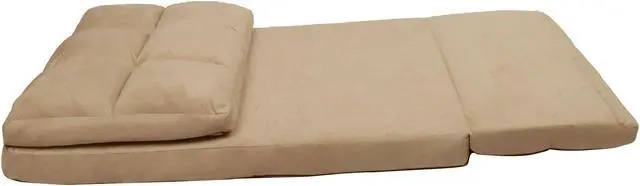 Alt view image 6 of 7 - Loungie Beige Convertible Flip Chair | Micro-Suede | 5-Position Adjustable | Sleeper Dorm Bed Couch Lounger Sofa