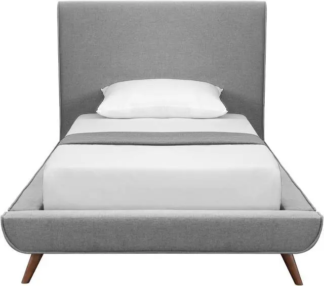 Alt view image 3 of 7 - Loft Lyfe Liam Linen Platform Bed Twin Size, Grey
