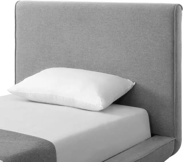 Alt view image 5 of 7 - Loft Lyfe Liam Linen Platform Bed Twin Size, Grey