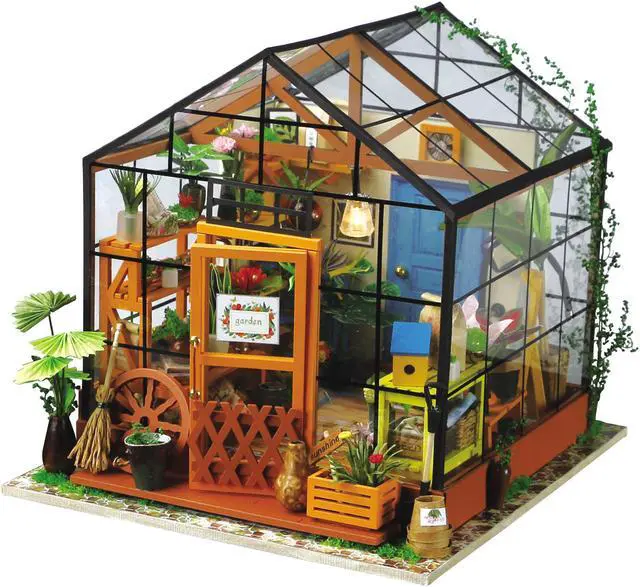 Main image of Hands Craft DG104 DIY 3D Wooden Puzzle Miniature House: Cathy's Flower House