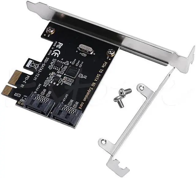 Alt view image 4 of 6 - Adapter Card PCI-E Adapter Card PCI Express to SATA3.0 2-Port SATA III 6G Expansion Controller Card Adapter hot